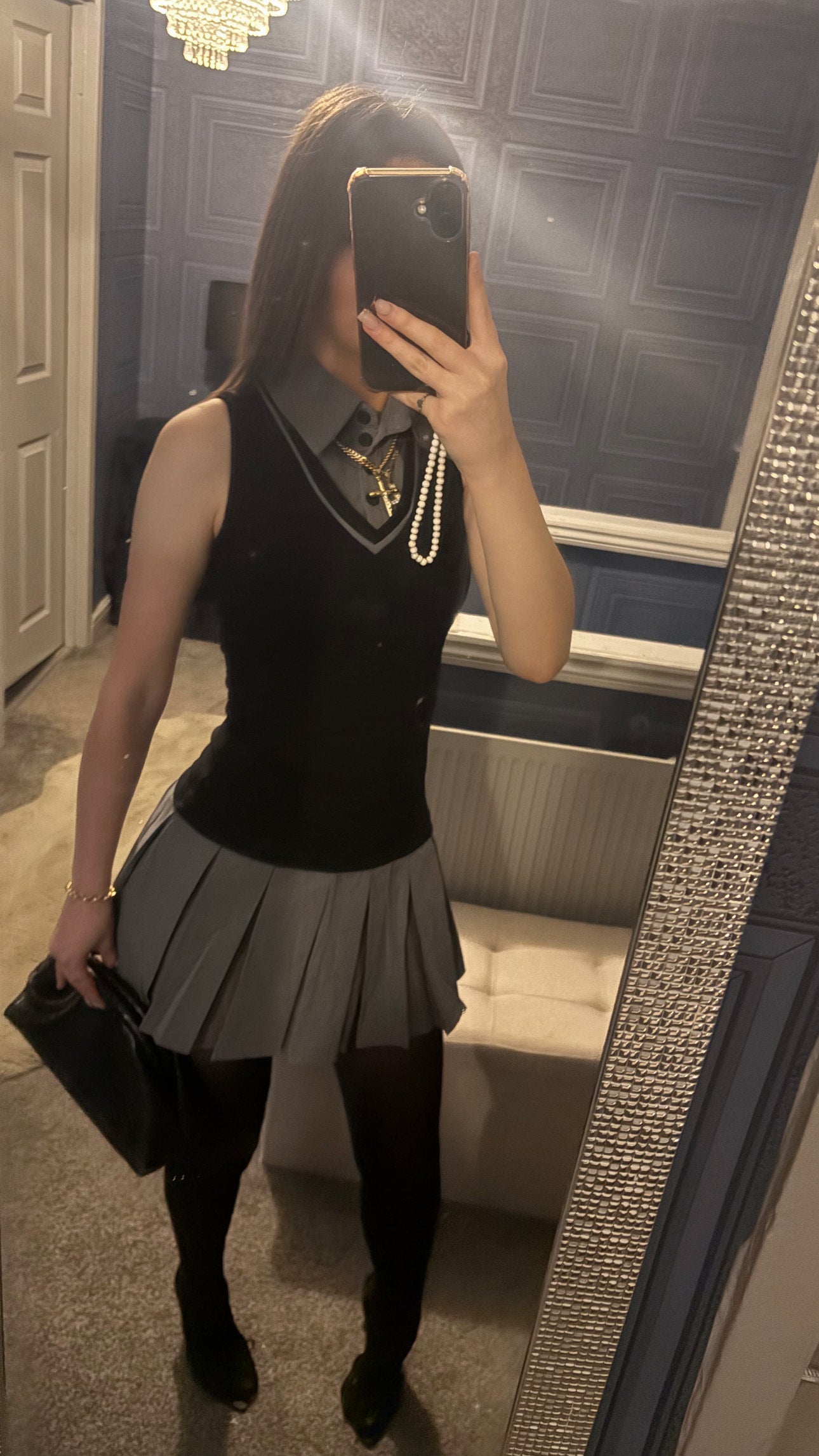 Dolita’s Dress: sleeveless slate grey