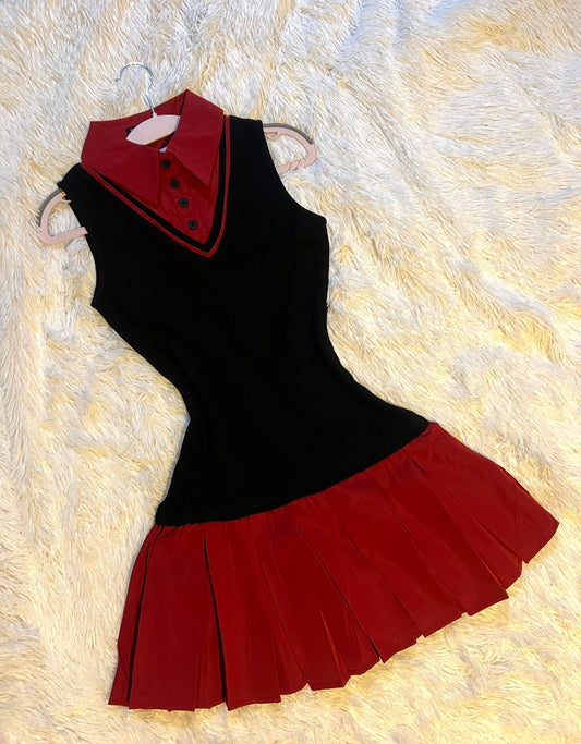 Dolita’s Dress: sleeveless cranberry