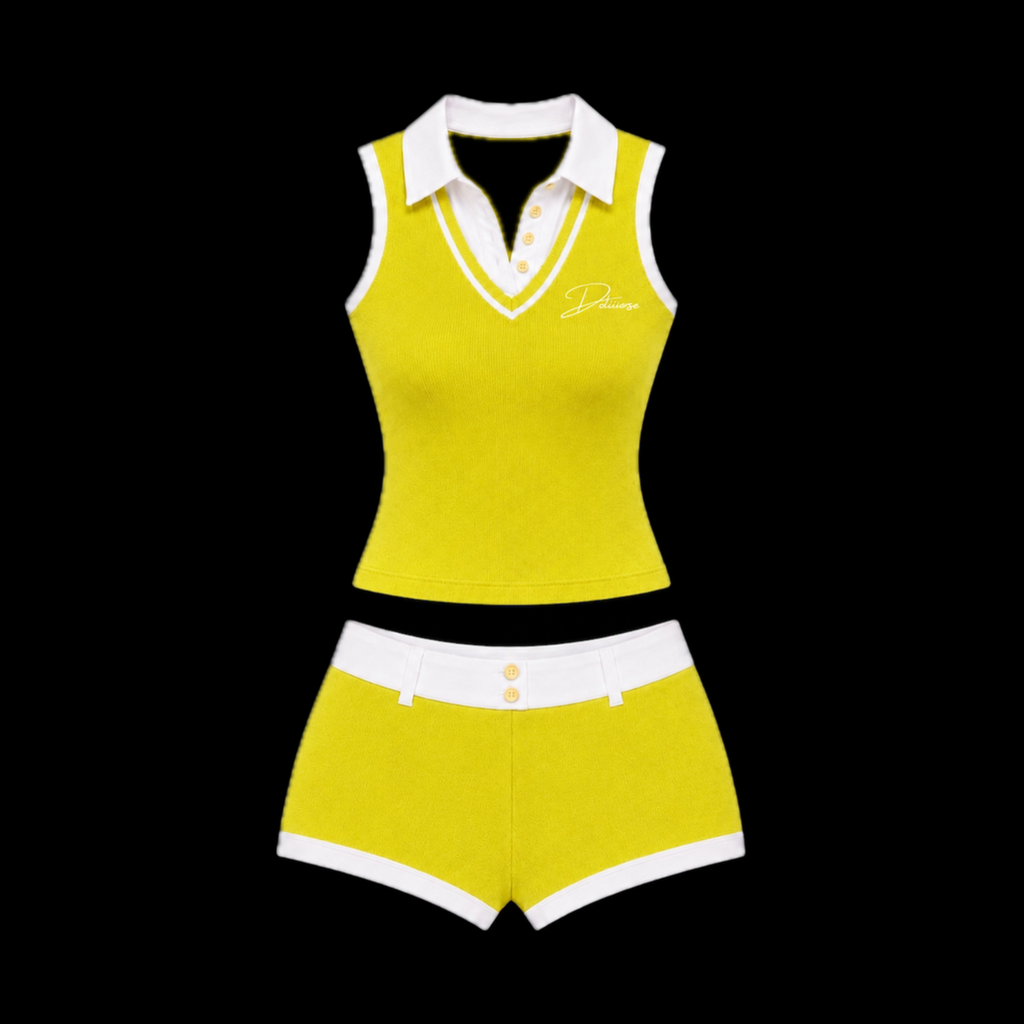 limited edition: Lemon Sorbet Solid Shorts Set