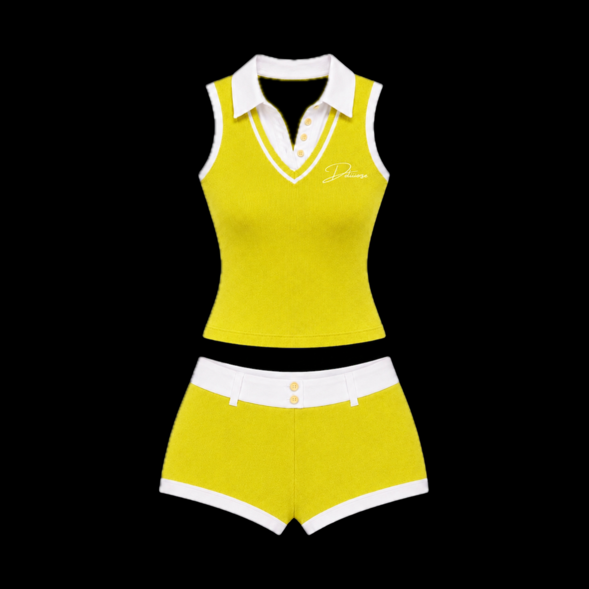 limited edition: Lemon Sorbet Solid Shorts Set