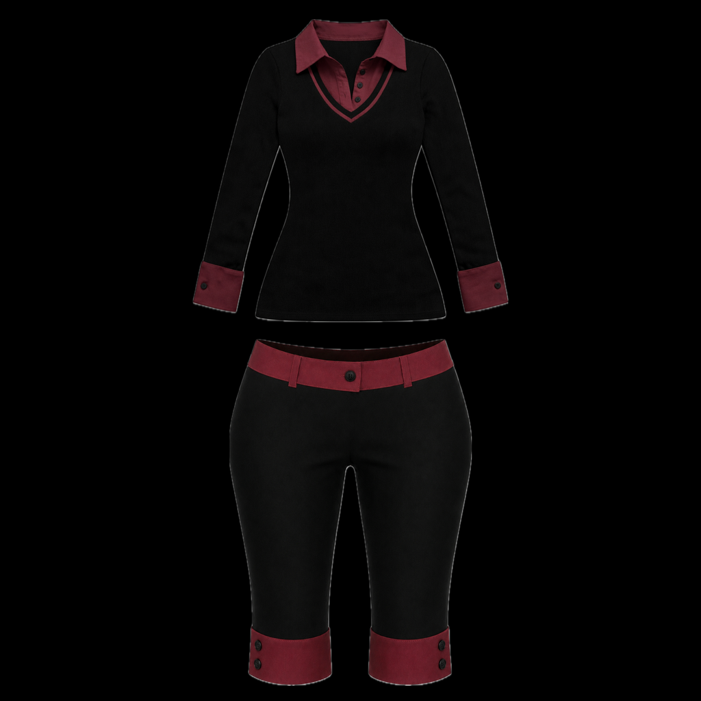 Oxblood Solid Capri Full Set
