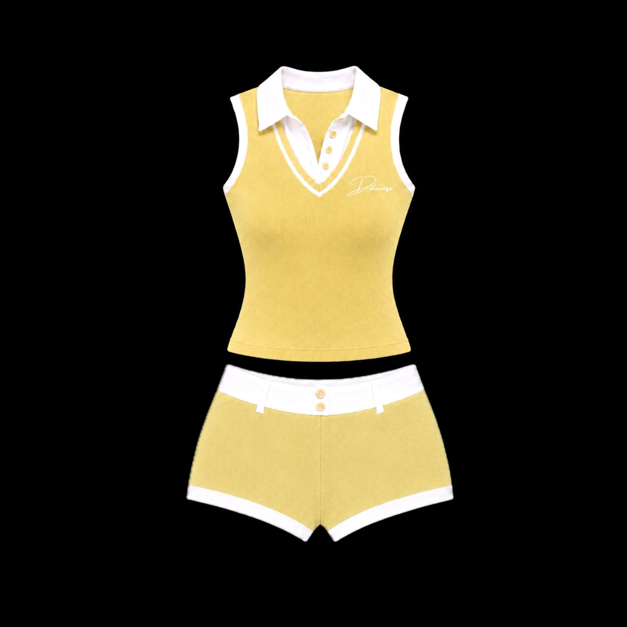 limited edition: Lemon Sorbet Solid Shorts Set