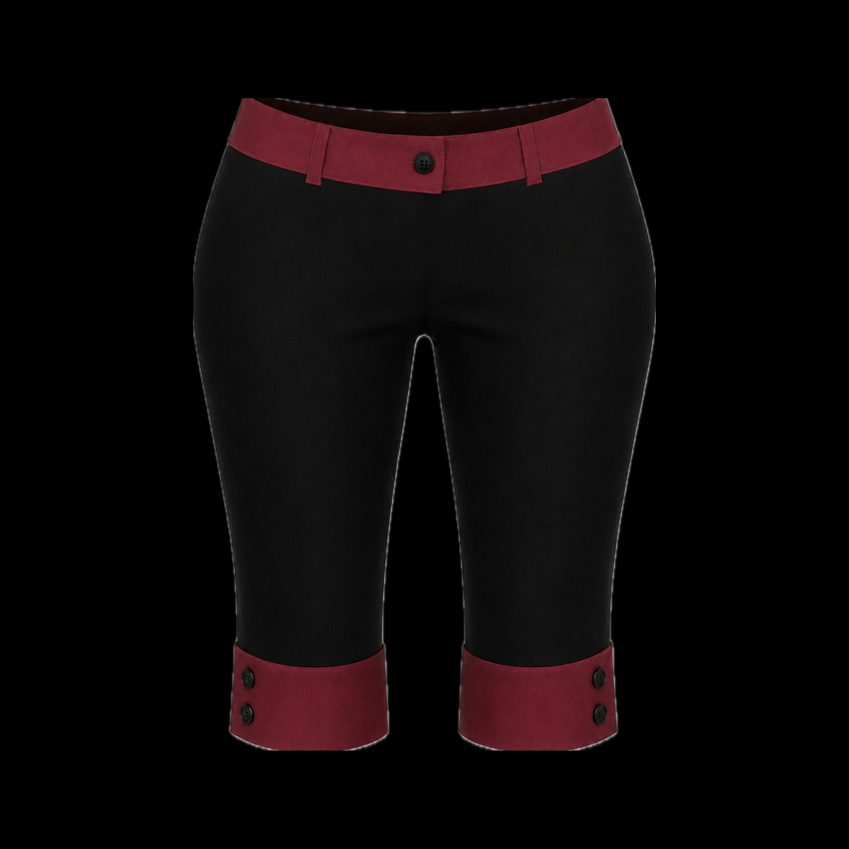 ♡ CLEARANCE ♡ Oxblood Solid Capri